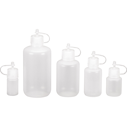 Narrow-Mouth Bottles, Round, 1/2 oz., Plastic NRZ Safety Inc.