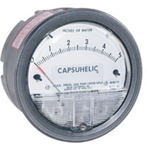 4000 Series Capsuhelic&reg; Differential Pressure Gauge, 4" , 0 - 3 kPa, Panel Mount, Analogue NRZ Safety Inc.