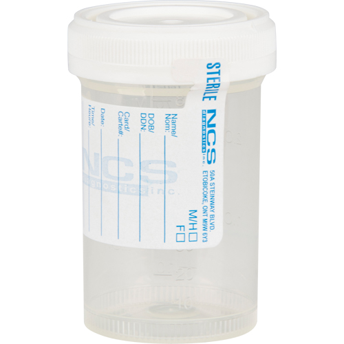 Contenant st&eacute;rile de 90ml, Transparent NRZ Safety Inc.