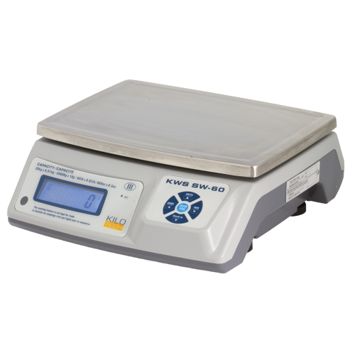 Electronic Digital Weighing Scales, 60 lbs. / 30 kg Cap., 0.01 kg/10 g/0.02 lbs./0.5 oz. Graduations NRZ Safety Inc.