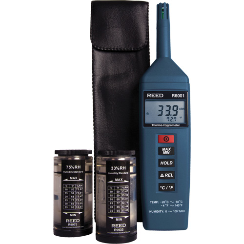 N&eacute;cessaire de thermo-hygrom&egrave;tre, 0,0% - 100% RH, -4°- 140° F (-20° - 60° C) NRZ Safety Inc.