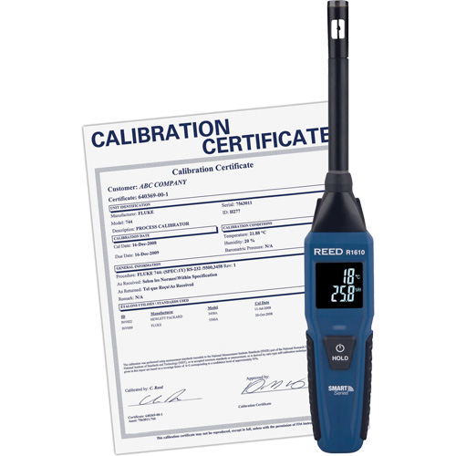 Thermo-hygrom&egrave;tre Bluetooth Smart Series avec certificat de calibration, 0,0% - 100% RH, -4°- 140° F (-20° - 60° C) NRZ Safety Inc.