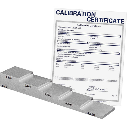 5-Step Calibration Block with ISO Certificate NRZ Safety Inc.