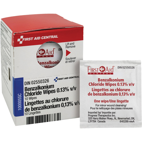 SmartCompliance Refill Benzalkonium Chloride Wipes 0.13% v/v, Towelette, Antiseptic NRZ Safety Inc.