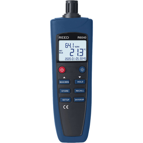 Psychrometer/Thermo-Hygrometer, 0% - 99.9% RH, -4°- 158° F ( -20° - 70° C ) NRZ Safety Inc.