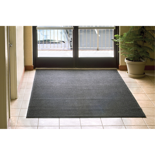 Waterhog&reg; Fashion Matting, Wiper/Scraper, 3' x 5' x 1/4", Charcoal NRZ Safety Inc.