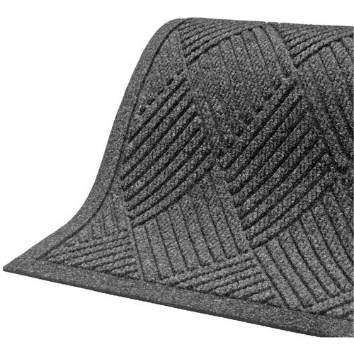 Waterhog&reg; Eco Premier Fashion Matting, Wiper/Scraper, 3' x 5' x 3/8", Black Smoke NRZ Safety Inc.