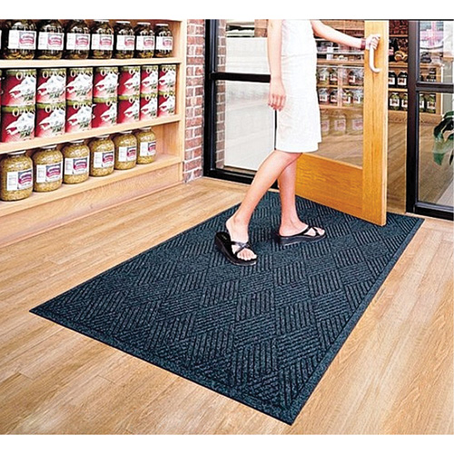 Waterhog&reg; Eco Premier Fashion Matting, Wiper/Scraper, 3' x 5' x 3/8", Indigo NRZ Safety Inc.