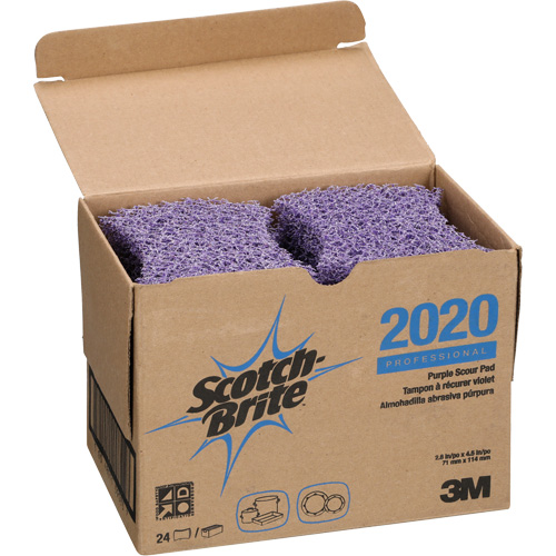 Tampons &agrave; r&eacute;curer pourpreScotch-Brite Mauve, 4-1/2" lo x 2-4/5" la NRZ Safety Inc.
