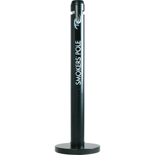 Smokers' Pole Cigarette Receptacle, Free-Standing, Aluminum, 41" Height NRZ Safety Inc.