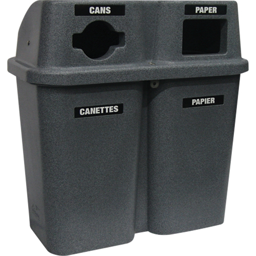 Contenants de recyclage Bullseye, Bord de rue, Plastique, 2 x 22 gal. US NRZ Safety Inc.