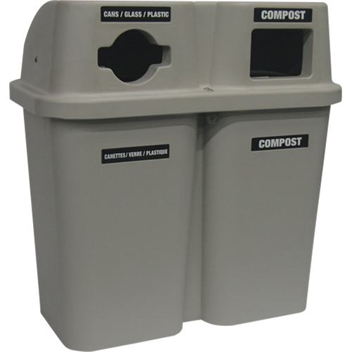 Contenants de recyclage Bullseye, Bord de rue, Plastique, 2 x 22 gal. US NRZ Safety Inc.