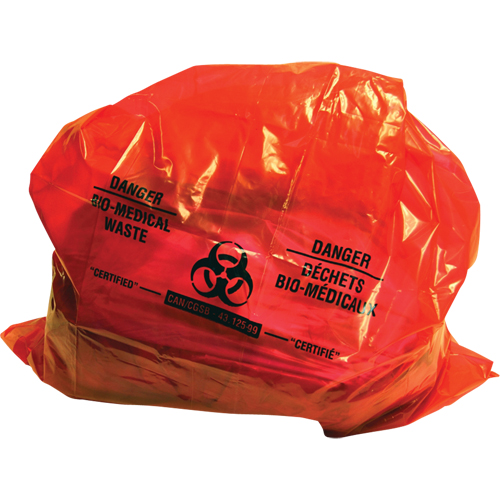 Sure-Guard Bio-Medical Waste Liners, Bio-Hazard, 38" L x 30" W, 2 mil NRZ Safety Inc.
