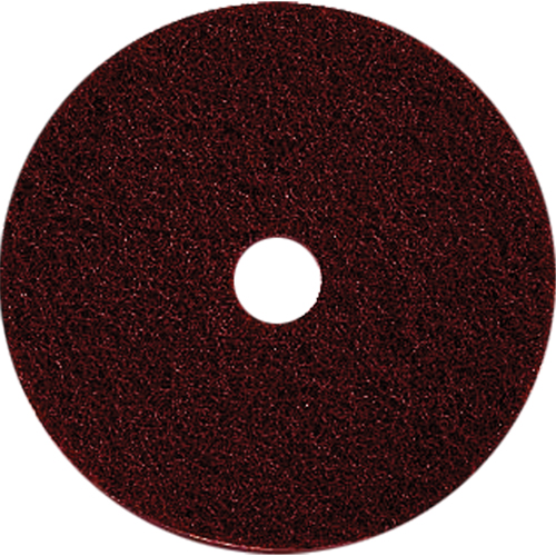 Floor Maintenance Pads, 17", Stripping, Brown NRZ Safety Inc.