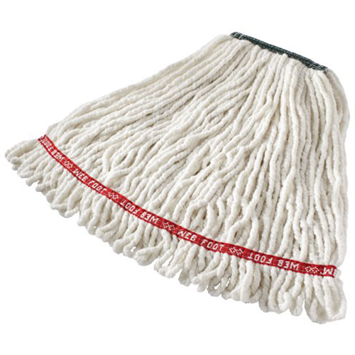 Vadrouille humide Web Foot sans r&eacute;tr&eacute;sissement, Antimicrobien, Fil, 20 oz, Style Boucle NRZ Safety Inc.
