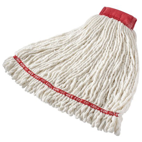 Vadrouille humide Web Foot sans r&eacute;tr&eacute;sissement, Antimicrobien, Fil, 20 oz, Style Boucle NRZ Safety Inc.