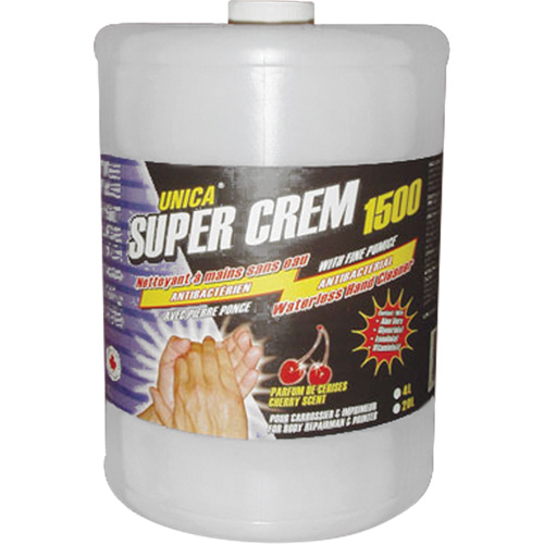 Nettoyant sans eau pour les mains Super 1500, Pierre ponce, 4 L, Cruche, Cerise NRZ Safety Inc.