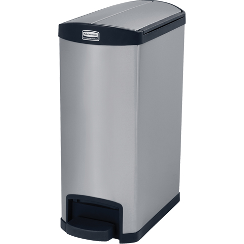 Slim Jim&reg; Waste Container, Stainless Steel, 13 US gal. Capacity NRZ Safety Inc.