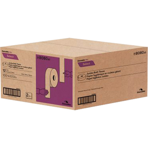 Papier hygi&eacute;nique Pro Select, Rouleau G&eacute;ant, 2 Pli, Longueur 500', Blanc NRZ Safety Inc.