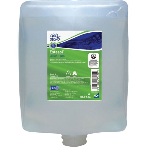 Savon pour les mains, les cheveux et le corps Estesol PURE, Cr&egrave;me, 4 L, Recharge, Fraîcheur NRZ Safety Inc.