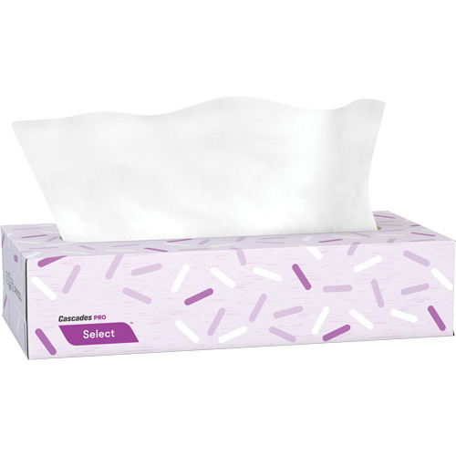 Pro Select Facial Tissue, 2 Ply, 7.3" L x 8.1" W, 100 Sheets/Box NRZ Safety Inc.
