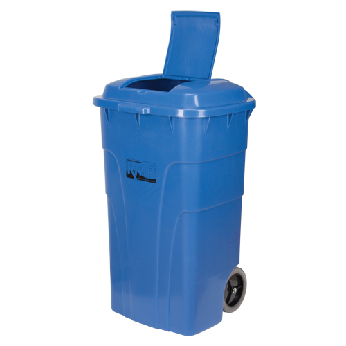 Bac de recyclage roulant, Bord de rue, Poly&eacute;thyl&egrave;ne, 65 gal. US NRZ Safety Inc.