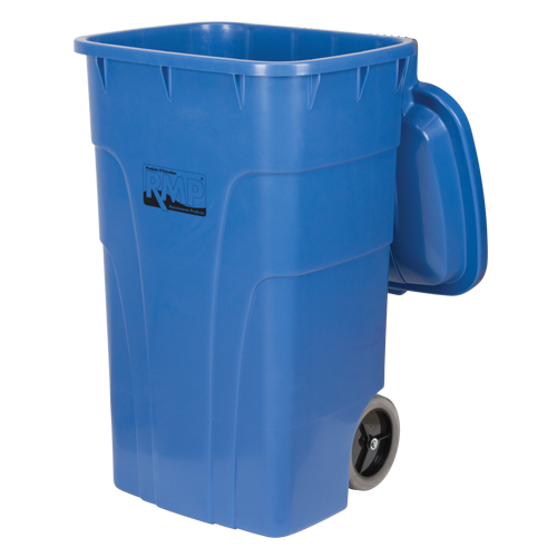 Bac de recyclage roulant, Bord de rue, Poly&eacute;thyl&egrave;ne, 65 gal. US NRZ Safety Inc.