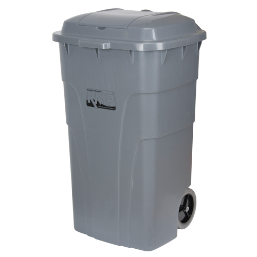 Roll Out Garbage Bin, Polyethylene, 65 US gal. NRZ Safety Inc.