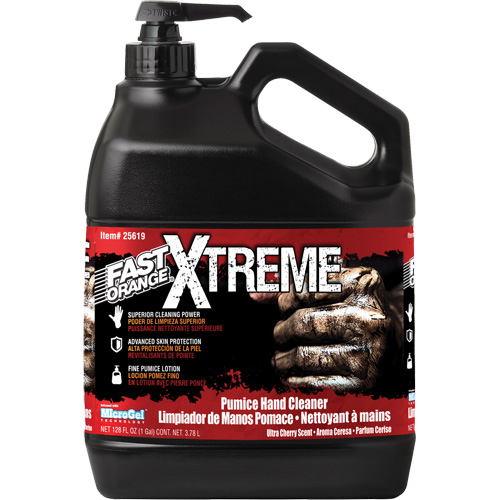 Nettoyant professionnel pour les mains Xtreme, Pierre ponce, 3,78 L, Bouteille &agrave; pompe, Cerise NRZ Safety Inc.