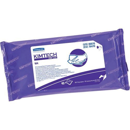 Kimtech Pure PreSat W4 Wipers, Specialty, 9" L x 11" W NRZ Safety Inc.