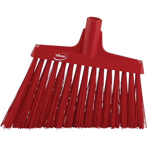 Angle Broom Head, X-Coarse Bristles, 12", Polyester, Red NRZ Safety Inc.