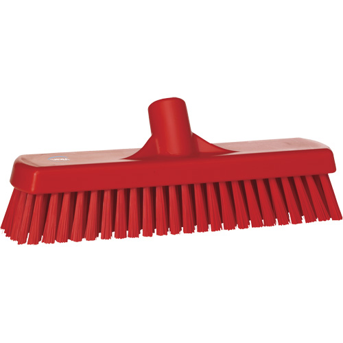 Brosse &agrave; r&eacute;curer pour planchers et murs, Crins Ferme, 12", Polyester, Rouge NRZ Safety Inc.
