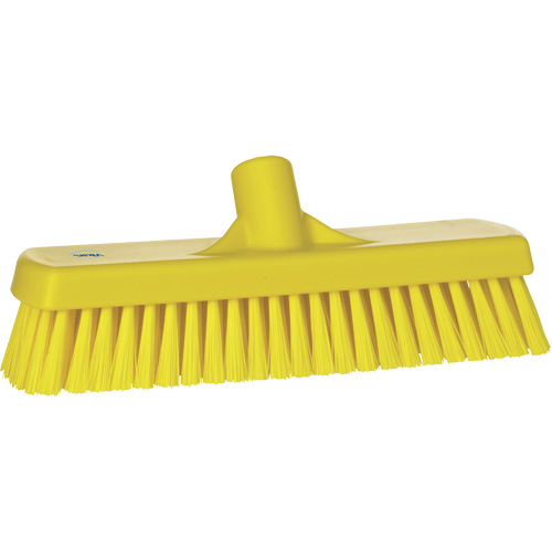 Brosse &agrave; r&eacute;curer pour planchers et murs, Crins Ferme, 12", Polyester, Jaune NRZ Safety Inc.