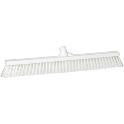 Combo Bristle Push Broom, Coarse/Fine Bristles, 24", Polyester, White NRZ Safety Inc.