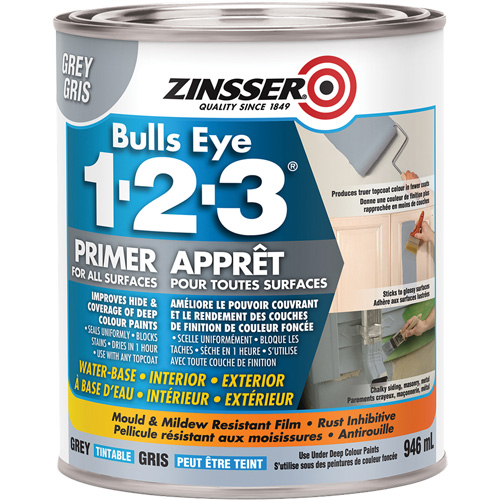 Bulls Eye 1-2-3&reg; Water-Base Primer, 946 ml, Can, Grey NRZ Safety Inc.