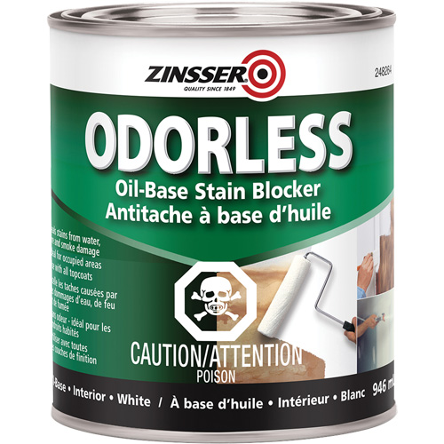 Odourless Oil-Base Stain Blocking Primer, White, Very Flat, 946 ml, Can NRZ Safety Inc.