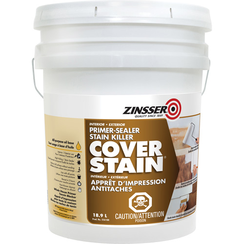 Cover Stain&reg; Oil-Base Primer Sealer, 18.9 L, Pail, White NRZ Safety Inc.