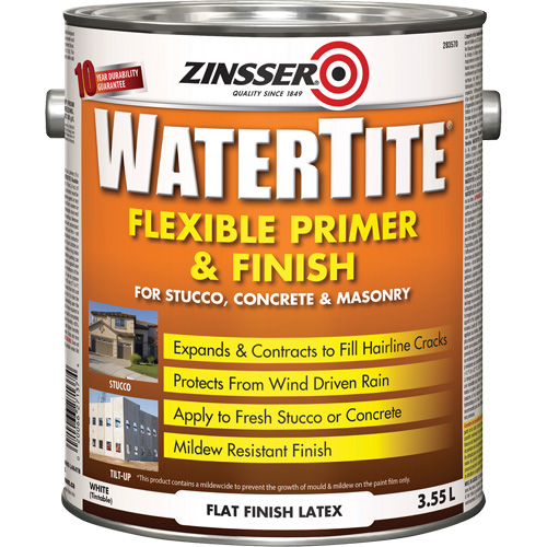Couche primaire et de finition flexible et r&eacute;sistante aux intemp&eacute;ries Watertite, 3,55 L, Gallon, Blanc NRZ Safety Inc.