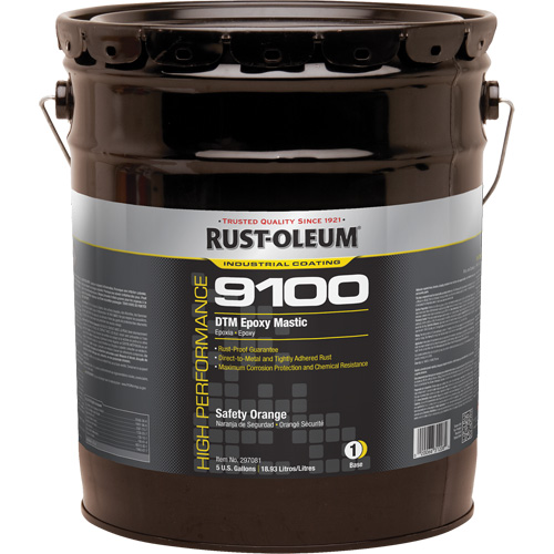 Base de mastic &eacute;poxy DTM du syst&egrave;me 9100, Orange s&eacute;curit&eacute;, 5 gal., Seau NRZ Safety Inc.
