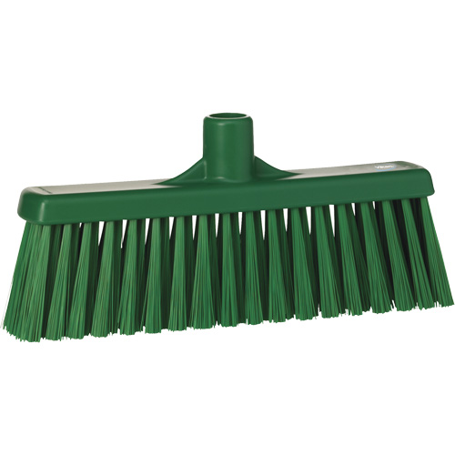 Upright Broom Head, Medium Bristles, 12", Polyester, Green NRZ Safety Inc.