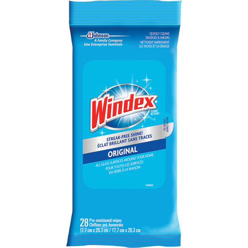 Lingettes nettoyantes pour verre et surfaces de Windex, Sachets NRZ Safety Inc.