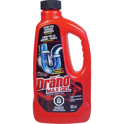 Produit d&eacute;bouchant pour drain Max Gel de Drano NRZ Safety Inc.