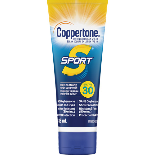 &eacute;cran solaire r&eacute;sistant &agrave; l'eau Sport, FPS 30, Lotion NRZ Safety Inc.