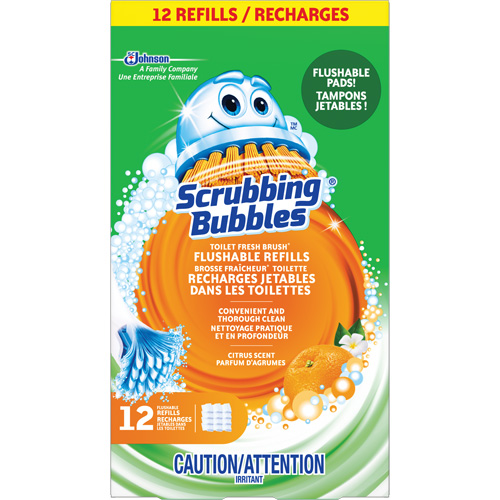 Recharge de tampons jetables dans les toilettes, pour la brosse pour cuvettes Scrubbing Bubbles Fresh Brush, Recharge NRZ Safety Inc.