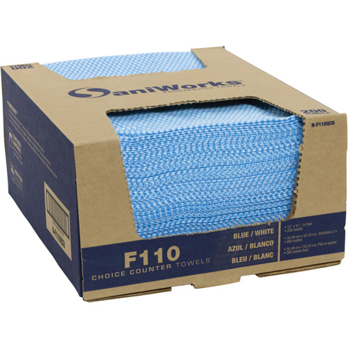 Chiffons de choix pour comptoir SaniWorks, Bleu/Blanc NRZ Safety Inc.