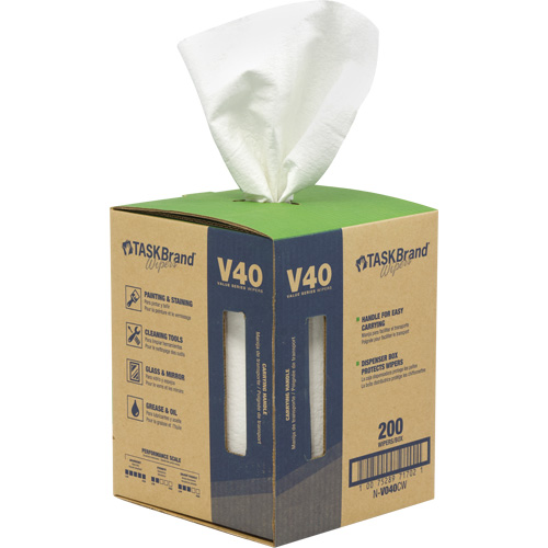 Essuie-tout de s&eacute;rie de qualit&eacute; V40 TaskBrand, Tout usage, 12" lo x 10" la NRZ Safety Inc.