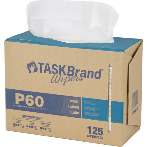 Chiffons de premi&egrave;re qualit&eacute; P60 TaskBrand, Tout usage, 16-3/4" lo x 8-1/4" la NRZ Safety Inc.