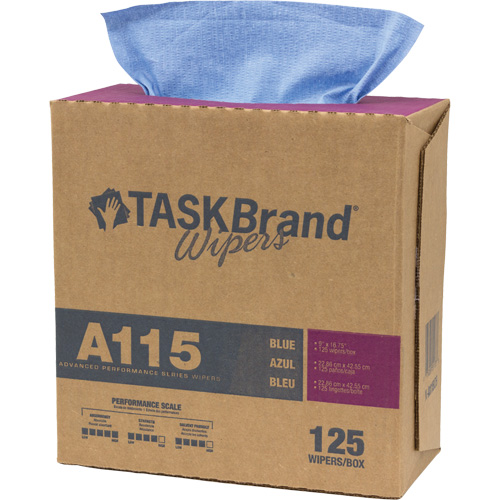 TaskBrand&reg; A115 Advanced Performance Wipers, Heavy-Duty, 16-3/4" L x 12" W NRZ Safety Inc.