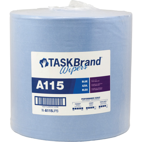 TaskBrand&reg; A115 Advanced Performance Wipers, Heavy-Duty, 13" L x 12" W NRZ Safety Inc.