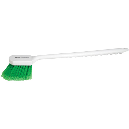 Brosse &agrave; recoins &agrave; manche long, 20" l, Soies PVC, Vert NRZ Safety Inc.